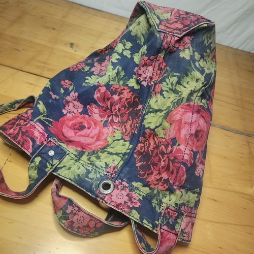 ABERCROMBIE & FITCH Vintage Y2K Floral Cotton Canvas Tote Bag Handtasche - Bild 10 von 13