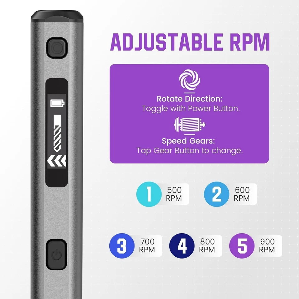 ARROWMAX 5-Speed Electric Mini Drill Pen 10 Small Drill Bits with Aluminium Box - Image 2 of 4