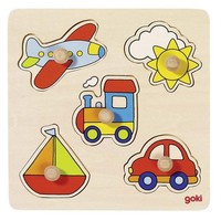 Goki Steckpuzzle Meine Reise, Aus Holz Gefertigt, 5 Teile, Neu Ovp