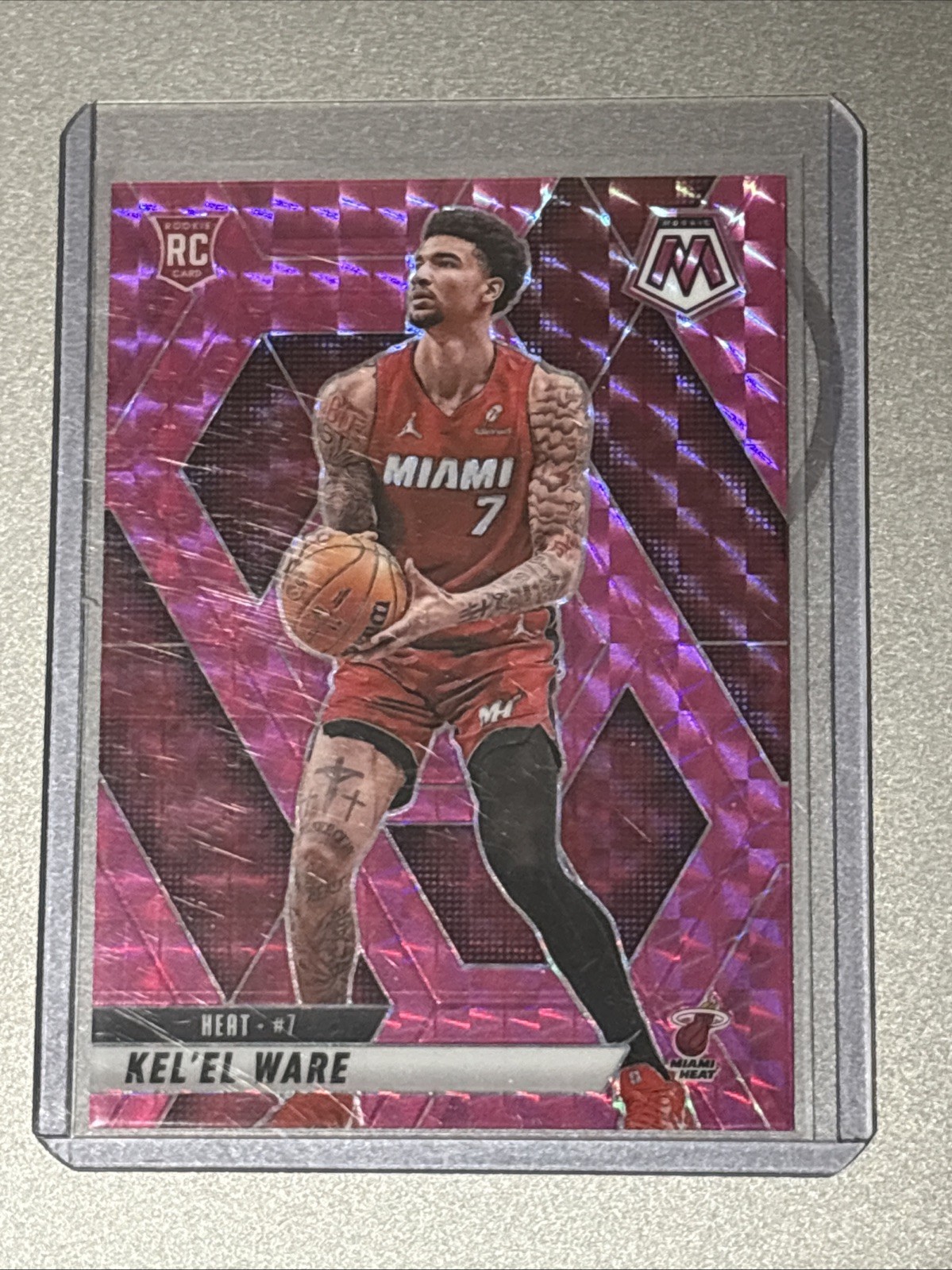 Kel'el Ware 2024-25 Panini Mosaic Pink Mosaic Prizm /175 RC #232