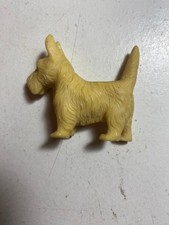 Vintage Rare Scottish Terrier Scotty Dog Figurine Celluloid Off White Yellow