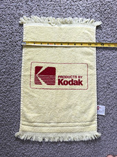 Kodak Advertising Towel 1985 Vintage Yellow & Red Kodak Products Design