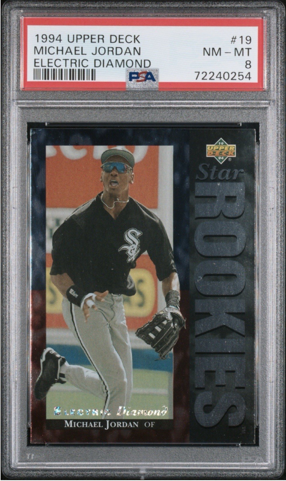 1994 Upper Deck MICHAEL JORDAN #19 Electric Diamond PSA 8
