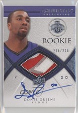 2008 Upper Deck Exquisite Collection Rookie /225 Donte Greene #78 Patch Auto b8h