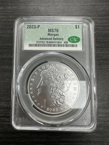 2023-P $1 Morgan Dollar Advanced Delivery CAC MS70 .999 Silver  -A80