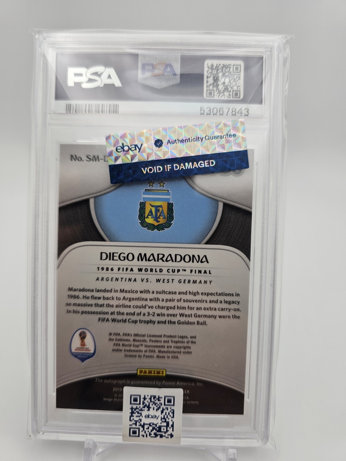 2018 Panini Prizm World Cup - Signature Moments Diego Maradona view 5