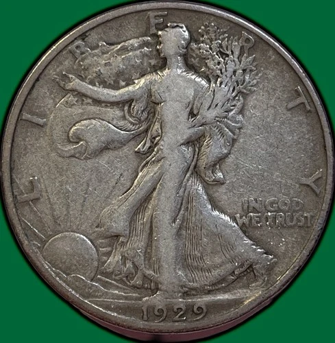 1929-D Walking Liberty Half Dollar Very Fine VF Coin #35758
