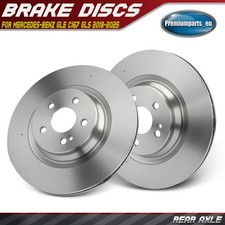 2x Rear Brake Discs 345mm for Mercedes-Benz GLE300 GLE350 GLE400 V167 C167 18-25