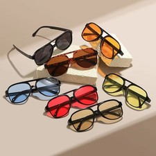 Unisex Sunglasses Vintage Retro Style Pilot Driver Shades UV400 Black glasses