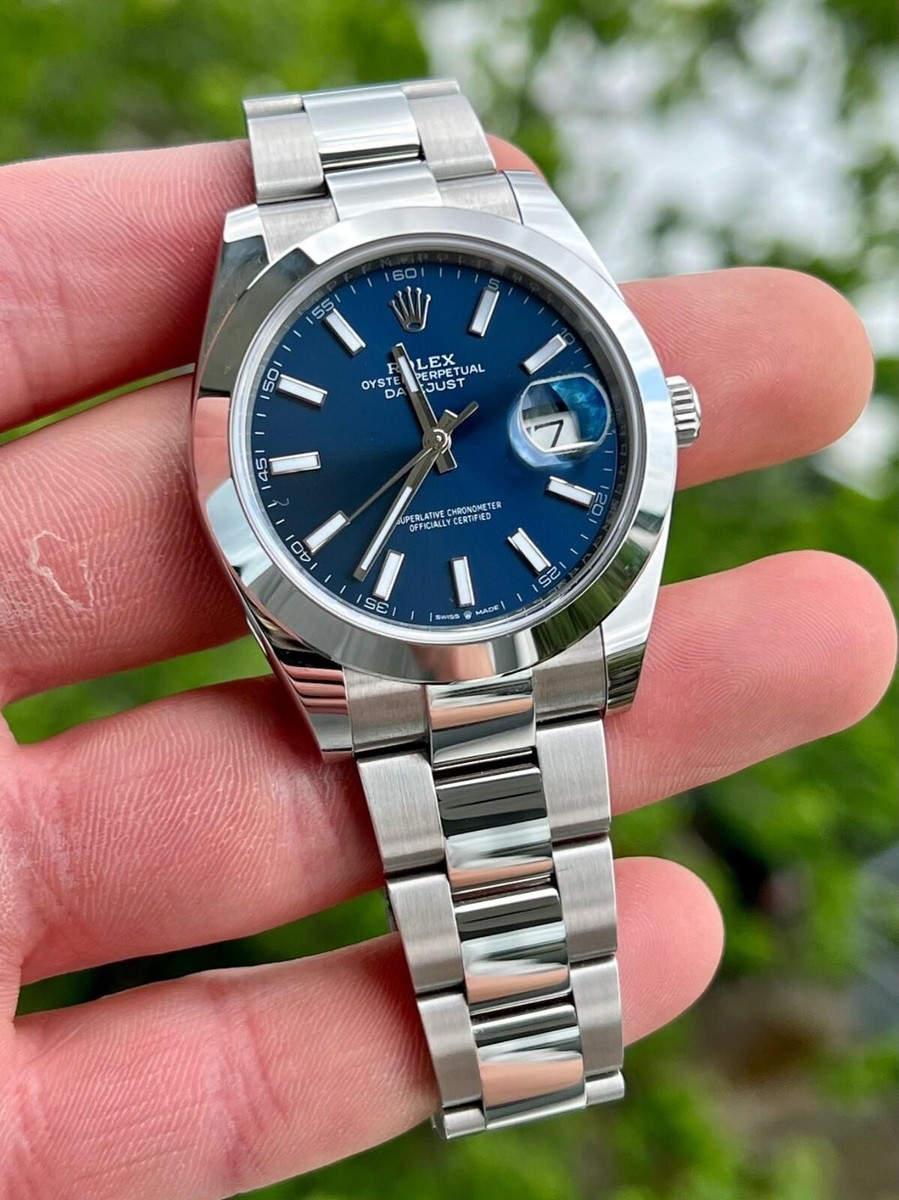 趣味 OYSTER PERPETUAL DATEJUST 2020 Rolex Datejust 41mm 126300 Blue w/ Rolex Warranty Card