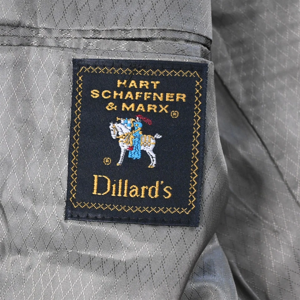 Traje De Colección Hecho en EE. UU. Hart Schaffner Marx 44S 38x29 Verde Tostado Glenn Check Lana Para Hombres Foto 4 de 4