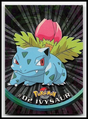 Ivysaur #02 Black Logo Topps Holo Foil TV Animation Pokémon Card