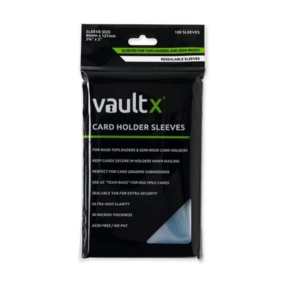 Vault X Trading Card Holder Sleeves, Team Bags for 100 pack, Transparent 