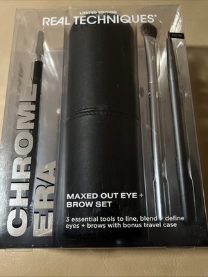 Real Techniques Chrome Era Maxed Out Eye + Brow Set New In Packaging LMTD EDTN