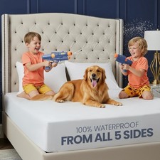 Utopia Bedding Waterproof 5-Sided Mattress Protector Twin Size, Premium...