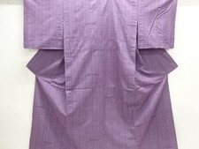 7755110: JAPANESE KIMONO / HITOE / TSUMUGI / WOVEN STRIPE