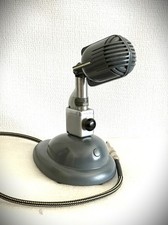 Vintage 1940s SHURE 708A  Crystal Microphone , working w/cable & stand (Hear it)
