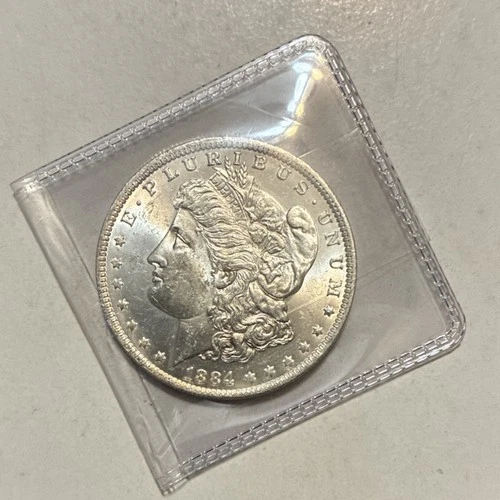 1884 Morgan Silver Dollar $1 Coin Uncertified Philadelphia KM#110 0.9 Fineness