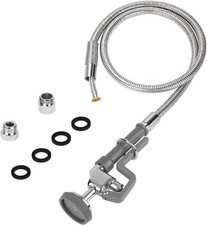 44  Pre Rinse Hose w Sprayer Valve 1.42 GPM Commercial Sink Sprayer Stainless