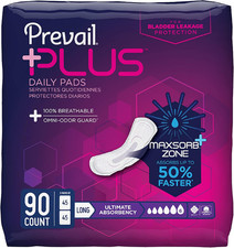 Plus Long Length Incontinence Bladder Control Pads Ultimate Absorbency 90