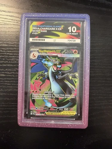 Pokemon Mega Charizard X Ex 109/094 - ACE 10 GEM MINT - PERFECT SUBS