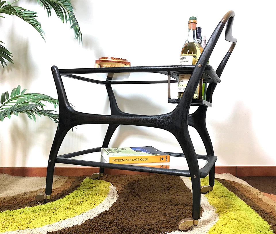 Carrello Bar di Ico Parisi By De Baggis Anni 50 Made in Italy VINTAGE INTERIOR - Immagine 2 di 4