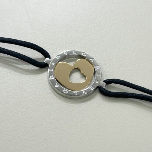 BVLGARI Bracelet Tondo Heart 18K 750 Yellow Gold and SS