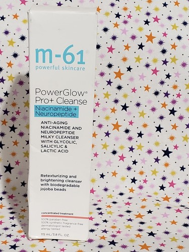 M-61 Powerful Skincare PowerGlow Pro+ Cleanse ~ 3.8 oz / 115 ml/ NIB