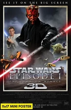 Star Wars: Episode I The Phantom Menace (1999) Movie Poster 11x17 1 Prequel 3D