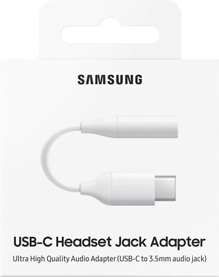 Original Samsung AUX Jack Adapter USB-C 3,5mm Audio Musik Kopfhörer Kabel Klinke