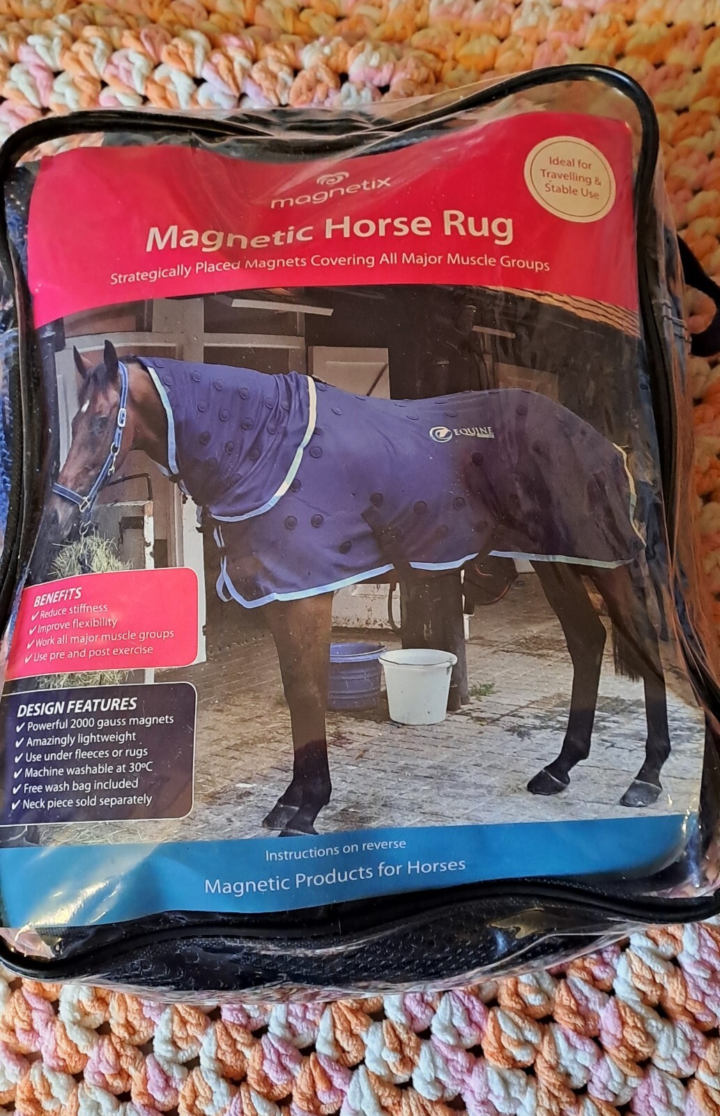 horse rug by Only used for 2 hrs. Size 6ft. 3". Cost