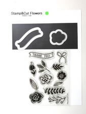 Hero Arts Stamp Cut Flowers Stamp and Die Set, Retired