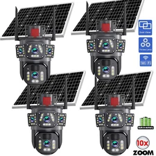 Solar Battery Powered Wireless WiFi Outdoor Pan/Tilt Home Security Camera System