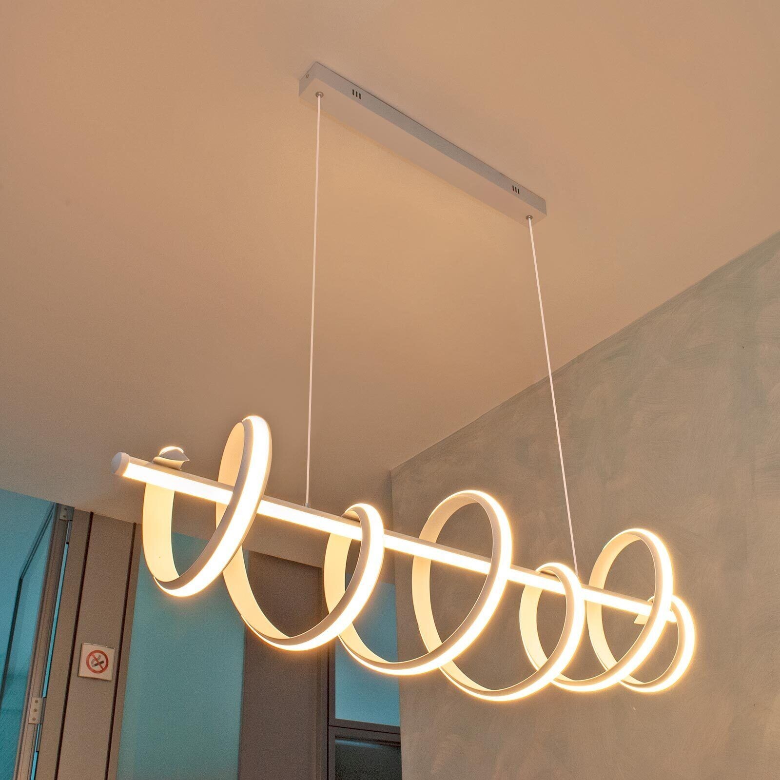 Sospensione LED Helix 60W Design Moderno | Illuminazione CCT3 4800Lm