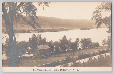 Postcard RPPC View of Tioughnioga Lake DeRuyter New York