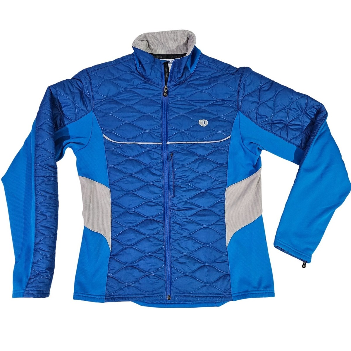 Pearl Izumi Medium Blue Gray Quilted Full-Zip Womens Cycling