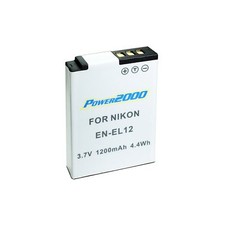 Power2000 EN-EL12 Battery for Nikon S9600, S9700, P310, S9050, S610, S710