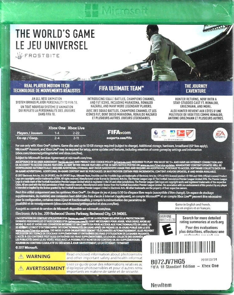 FIFA 18 Standard Edition Xbox One - New Sealed - Image 2 of 2