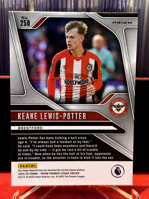【正規品/新品タグ付】 ブレントフォードFC #23 LEWIS-POTTER 2022-23 Panini Obsidian KEANE LEWIS-POTTER /115 ROOKIE #23