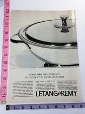 Vintage Print Ad Publicite Presse Letang & Remy service en inox photo 1967