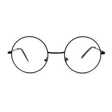 Mens Iconic Circle Lens Hippie Clear Lens Fashion Glasses
