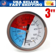 Temperature Gauge Thermometer for Barbecue BBQ Grill Smoker Pit Thermostat 3"