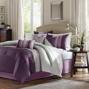 Sealed Madison Park 7 Pc Mendocino Comforter Complete Set Plum