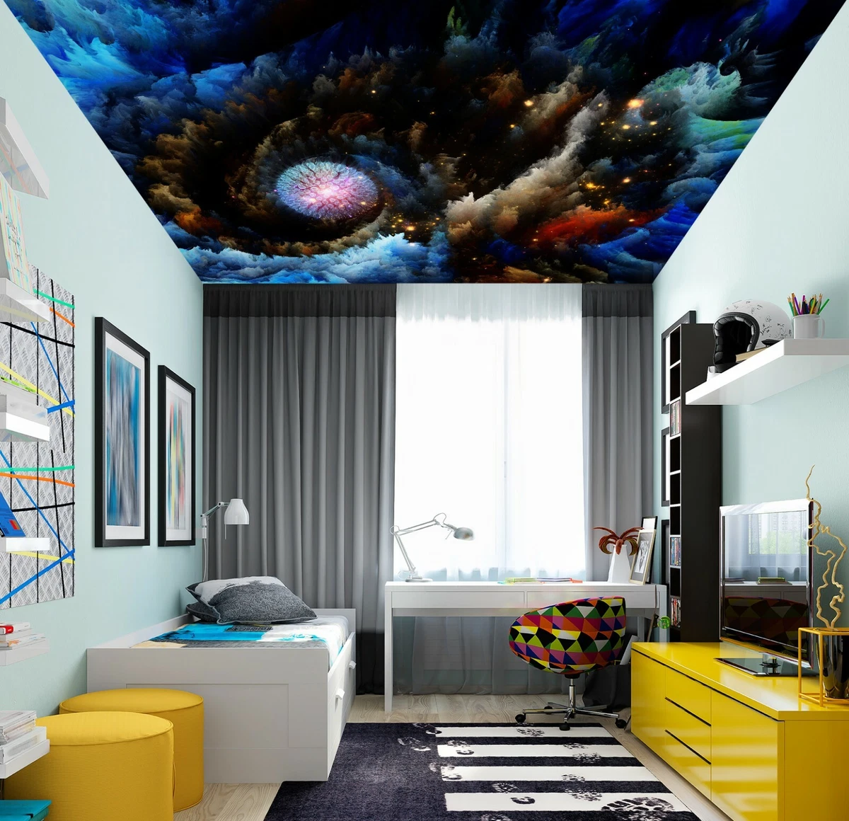 3D Cloud Star NA9211 Ceiling WallPaper Murals Wall Print Decal