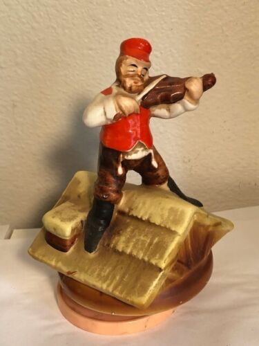 FIDDLER ON THE ROOF Vintage Rotating Music Box 1970s JAPAN With Sticker - Picture 1 of 6