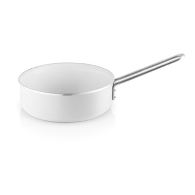 Eva Trio Sauté pan pot with Ceramic Coating Non-stick 24cm 9.5'' White Line