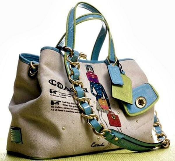 バッグ Coach Bonnie Cashin Applique Handbag RARE Coach Ltd Ed Bonnie Jeweled Canvas Carryall Handbag