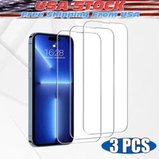 3X For iPhone 14 13 12 11 Pro Max Mini Plus X XR Tempered GLASS Screen Protector