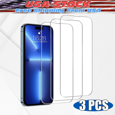 #ad #ad 3X For iPhone 14 13 12 11 Pro Max Mini Plus X XR Tempered GLASS Screen Protector $3.79