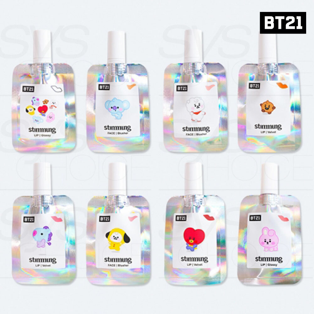 BTS BT21 Official Authentic Goods stimmung Makeup SET Lip Topcoat